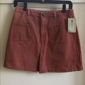 Pastel Pink Organic Cotton Denim Skirt